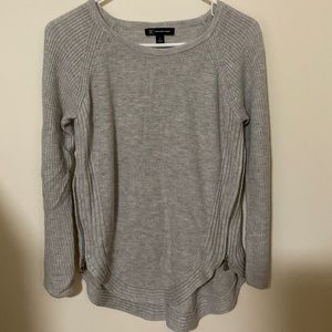 INC Concepts Gray Knit Pullover Sweater With Zippers